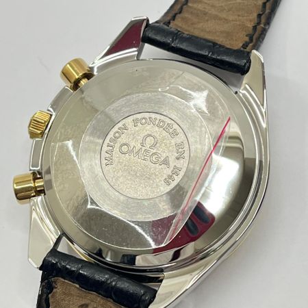 OMEGA オメガ スピードマスター 自動巻き 腕時計 本体のみ キズ有 レザー ホワイト R8.9月OH 175.0034