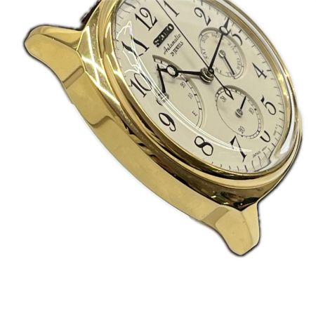  SEIKO セイコー パワーリザーブ 自動巻き腕時計 レザーベルト 6R20-00E0 ゴールド