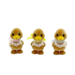 ◆◆  シルバニアファミリー アヒル 三つ子 アヒル 赤ちゃん 人形 フィギュア Bランク