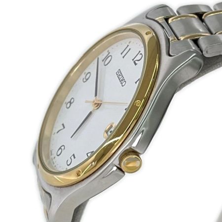  SEIKO セイコー 腕時計 クオーツ ステンレススチール ホワイト 電池切れ 7N32-0151