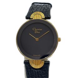 ◆◆ Christian Dior クリスチャンディオール 腕時計 バキラ クォーツ レザー R8.7月電池交換 SWISS 3033 Bランク