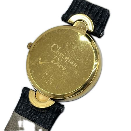  Christian Dior クリスチャンディオール 腕時計 バキラ クォーツ レザー R8.7月電池交換 SWISS 3033