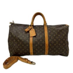 ◆◆ LOUIS VUITTON ルイヴィトン モノグラム キーポル55 ボストンバッグ ビス1か所取れ M41424 ブラウン Bランク