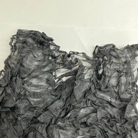  ISSEY MIYAKE イッセイミヤケ カットソー タンクトップ シワ加工 ミセス ブラック