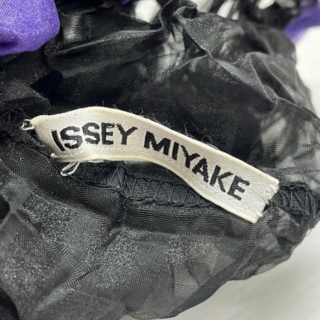  ISSEY MIYAKE イッセイミヤケ カットソー タンクトップ シワ加工 ミセス ブラック