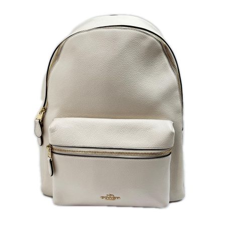  COACH コーチ ロゴ リュックサック レザー F38288 ホワイト