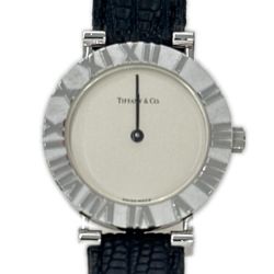 ◆◆ Tiffany & Co. ティファニー 腕時計 本体のみ レザー ホワイト 電池無し L 0640 Bランク