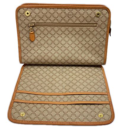  CELINE セリーヌ セカンドバッグ クラッチバッグ マカダム ベージュ