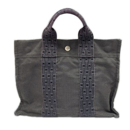  HERMES エルメス エールバッグ トートバッグ 角スレ/変色有 キャンバス PM グレー