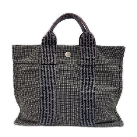  HERMES エルメス エールバッグ トートバッグ 角スレ/変色有 キャンバス PM グレー