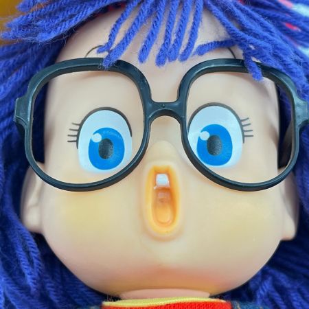   Dr.スランプアラレちゃん 人形 ソフビ 昭和レトロ 帽子・眼鏡あり