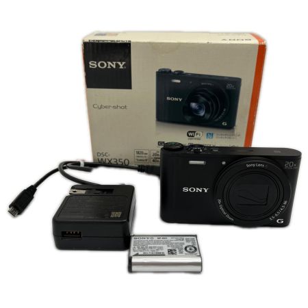  SONY ソニー サイバーショット コンパクトデジタルカメラ 液晶画面黄色【ジャンク】 DSC-WX350 ブラック