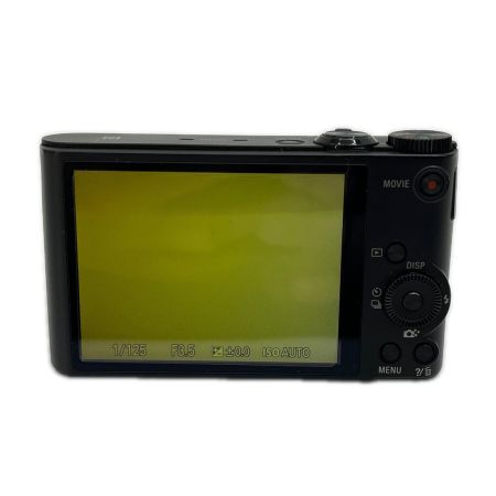  SONY ソニー サイバーショット コンパクトデジタルカメラ 液晶画面黄色【ジャンク】 DSC-WX350 ブラック