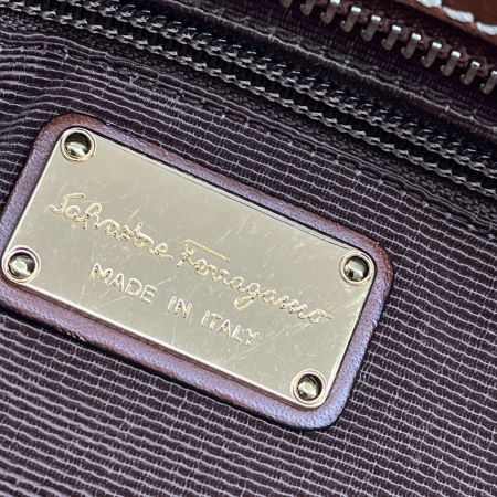  Salvatore Ferragamo サルヴァトーレフェラガモ トートバッグ レザー ナイロン 花柄 アニマル柄  ベージュ