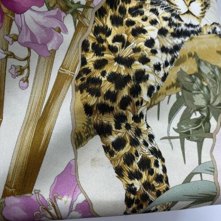  Salvatore Ferragamo サルヴァトーレフェラガモ トートバッグ レザー ナイロン 花柄 アニマル柄  ベージュ