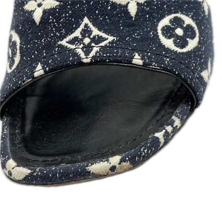  LOUIS VUITTON ルイヴィトン シルエットラインミュール サンダル 39 デニム NL1211 靴底ダメージ ネイビー