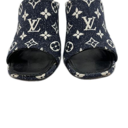  LOUIS VUITTON ルイヴィトン シルエットラインミュール サンダル 39 デニム NL1211 靴底ダメージ ネイビー