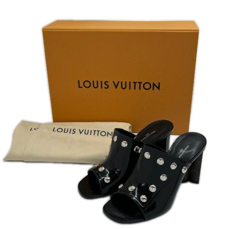  LOUIS VUITTON ルイヴィトン シルエットラインミュール サンダル 39 スタッズ BR1211 BR12111 ブラック