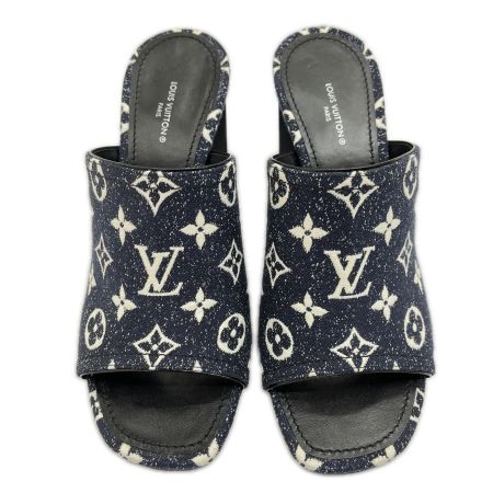  LOUIS VUITTON ルイヴィトン シルエットラインミュール サンダル 39 デニム NL1211 ネイビー