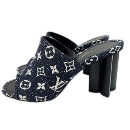  LOUIS VUITTON ルイヴィトン シルエットラインミュール サンダル 39 デニム NL1211 ネイビー