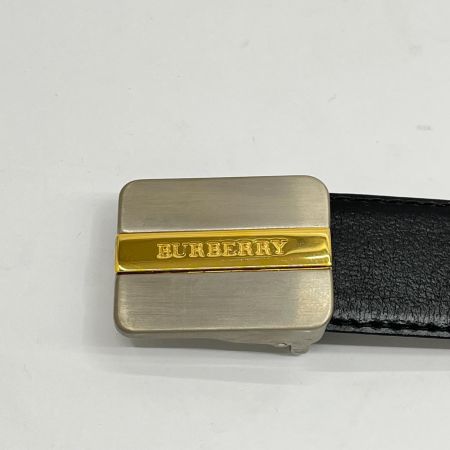  BURBERRY バーバリー ベルト レザー 箱付 メンズ シルバー ゴールド ブラック