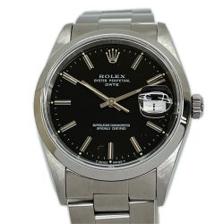 ROLEX ロレックス パーペチュアル 腕時計 自動巻き R8.9月OH実施 箱・取説・保証書付 15200 シルバー/ブラック Bランク