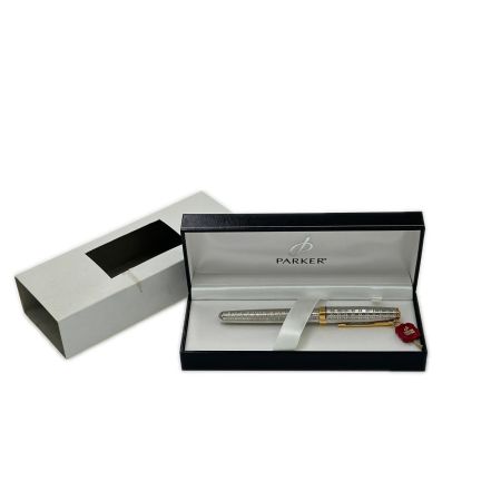  Parker パーカー 万年筆 K18 シルバー ゴールド ケース付き 