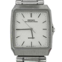 ◆◆ SEIKO セイコー 腕時計 クオーツ ステンレススチール ホワイト 本体のみ R8.8月電池交換済 5E31-5A70 Bランク