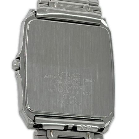  SEIKO セイコー 腕時計 クオーツ ステンレススチール ホワイト 本体のみ R8.8月電池交換済 5E31-5A70