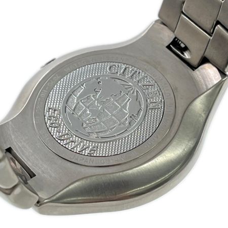  CITIZEN シチズン 腕時計 アテッサ エコドライ 電波ソーラー 本体のみ チタン ライトグレー デイト付 7875-H00559