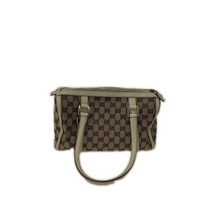  GUCCI グッチ ミニボストンバッグ  ハンドバッグ GG ファスナータグ半分ちぎれ有  130942 ベージュ