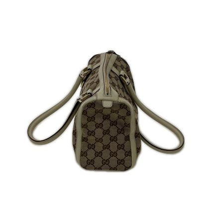  GUCCI グッチ ミニボストンバッグ  ハンドバッグ GG ファスナータグ半分ちぎれ有  130942 ベージュ