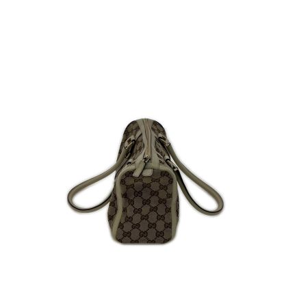  GUCCI グッチ ミニボストンバッグ  ハンドバッグ GG ファスナータグ半分ちぎれ有  130942 ベージュ