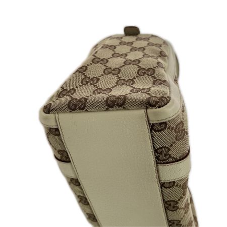  GUCCI グッチ ミニボストンバッグ  ハンドバッグ GG ファスナータグ半分ちぎれ有  130942 ベージュ