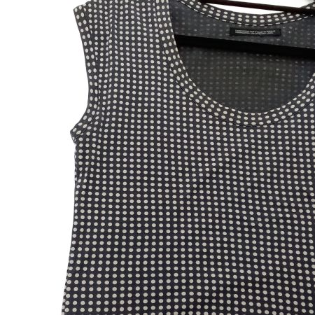  Yohji yamamoto(Y's) ヨージヤマモト(ワイズ) カットソー　ノースリーブ NJ-T21-057 グレー x ホワイトドット