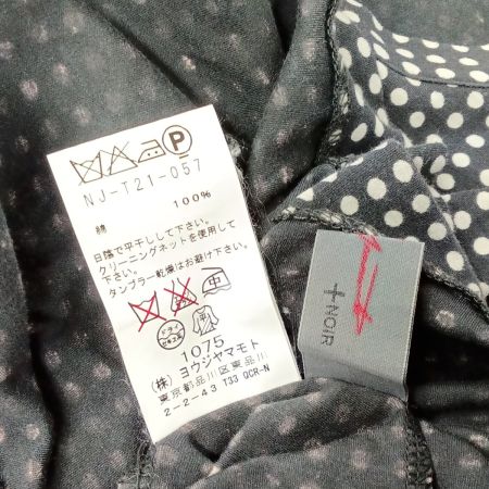  Yohji yamamoto(Y's) ヨージヤマモト(ワイズ) カットソー　ノースリーブ NJ-T21-057 グレー x ホワイトドット