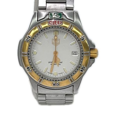  TAG HEUER タグホイヤー 腕時計 クオーツ 200 METERS ステンレプロフェッショナル ススチール アイボリー ベゼル緩い 995.713