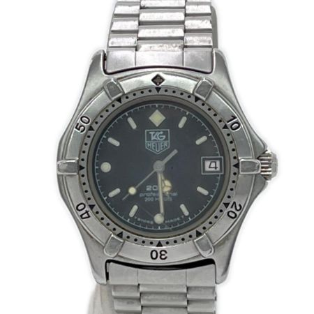  TAG HEUER タグホイヤー 腕時計 クオーツ ステンレススチール ブラック 本体のみ 風防曇り有 962.013
