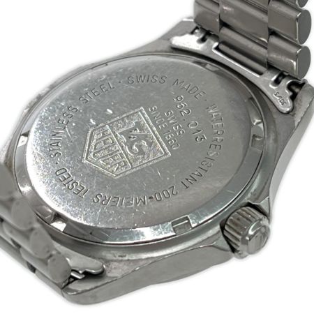  TAG HEUER タグホイヤー 腕時計 クオーツ ステンレススチール ブラック 本体のみ 風防曇り有 962.013