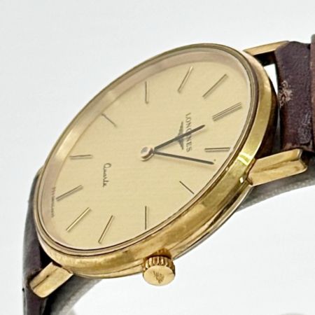  LONGINES ロンジン クオーツ 腕時計 本体のみ 社外ベルト 革ベルトダメージ有  R8.8電池交換済み QWARTS