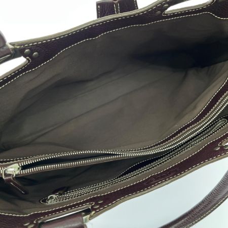  TODS トッズ トートバッグ レザー レディース ボルドー