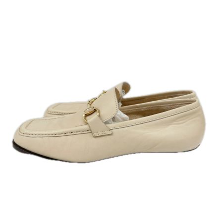 GUCCI グッチ ローファー 靴 36 1/2 袋付 レディース アイボリー