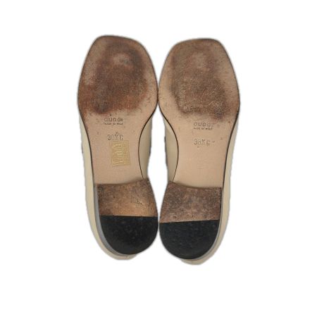 GUCCI グッチ ローファー 靴 36 1/2 袋付 レディース アイボリー