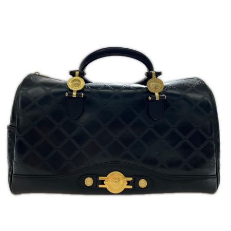  VERSACE ベルサーチ サンバースト ブラック  ミニボストン  角スレ有