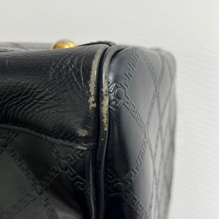  VERSACE ベルサーチ サンバースト ブラック  ミニボストン  角スレ有