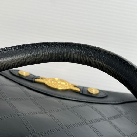  VERSACE ベルサーチ サンバースト ブラック  ミニボストン  角スレ有