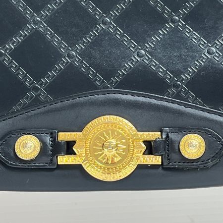  VERSACE ベルサーチ サンバースト ブラック  ミニボストン  角スレ有