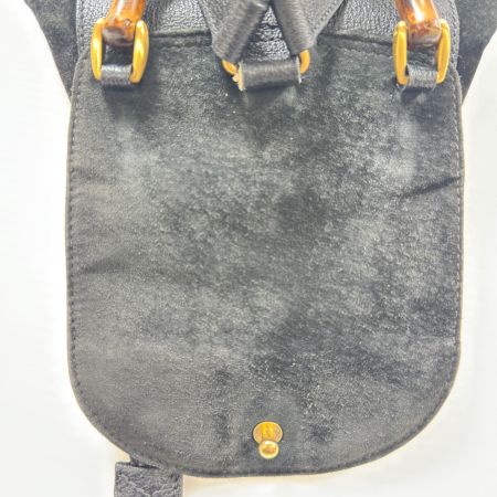 GUCCI グッチ リュック　バンブー　スレ有 ベロア×レザー 003-2058-0030 ブラック