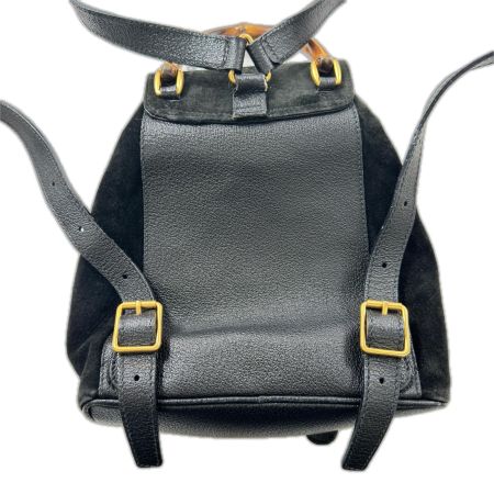  GUCCI グッチ リュック　バンブー　スレ有 ベロア×レザー 003-2058-0030 ブラック