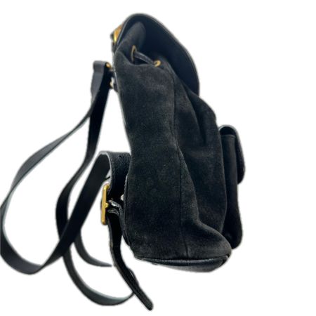  GUCCI グッチ リュック　バンブー　スレ有 ベロア×レザー 003-2058-0030 ブラック